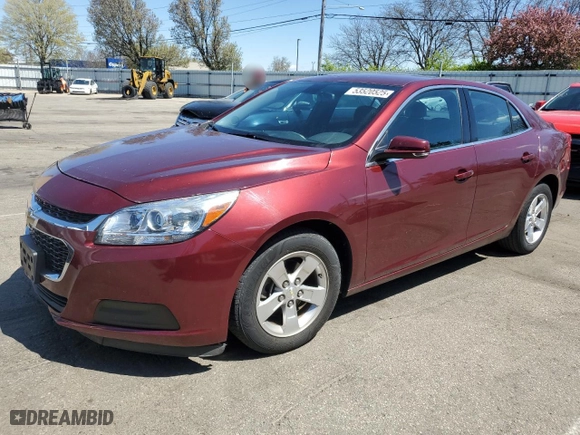 2015 Chevrolet Malibu LT with VIN 1G11C5SLXFF320313, listed as a Copart auction lot 53520525 with 90,557 mi miles and Salvage Title. Bid and sale history available at carsss.com. Image 1.