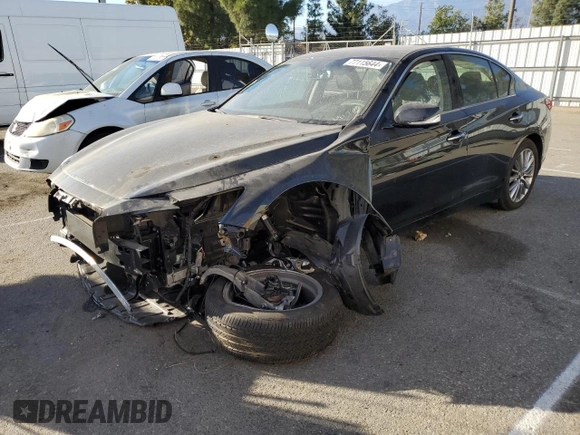 2024 Infiniti Q50 Luxe with VIN JN1EV7BR6RM630707, listed as a Copart auction lot 77115644 with 3,013 mi miles and Salvage Title. Bid and sale history available at DreamBid. Image 1.