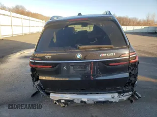 2024 BMW X7 M60i with VIN 5UX33EM09R9T49533, listed as a Copart auction lot 85370764 with 0 mi miles and Salvage Title. Bid and sale history available at carsss.com. Image 6.