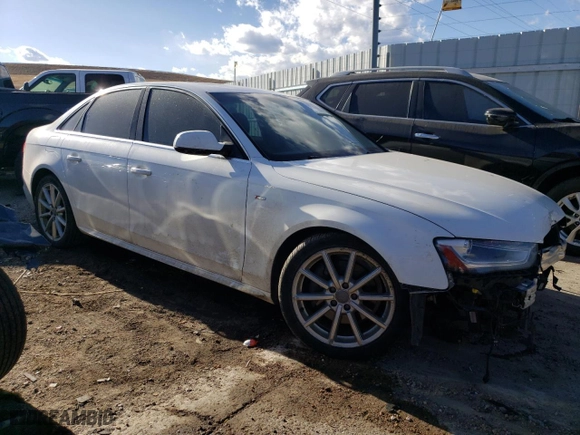 2015 Audi A4 Premium Plus with VIN WAUFFAFL5FN021595, listed as a Copart auction lot 43197195 with 76,356 mi miles and Salvage Title. Bid and sale history available at carsss.com. Image 4.