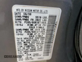 2009 Infiniti FX with VIN JNRAS18W69M155445, listed as a Copart auction lot 48298395 with Not provided miles and Salvage title. Bid and sale history available at DreamBid. Image 13.