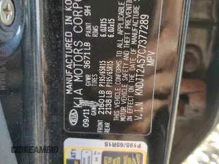 2012 Kia Soul with VIN KNDJT2A57C7377289, listed as a Copart auction lot 43371225 with 162,468 mi miles and Salvage Title. Bid and sale history available at carsss.com. Image 16.