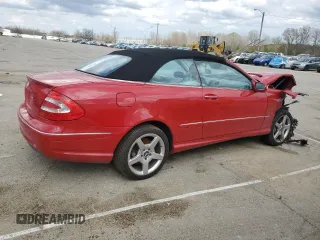 2005 Mercedes-Benz CLK 5.0L with VIN WDBTK75G05T036300, listed as a Copart auction lot 50647345 with 88,041 mi miles and Salvage Title. Bid and sale history available at carsss.com. Image 3.