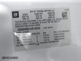 2010 Chevrolet Suburban LS with VIN 1GNUKHE31AR165699, listed as a IAAI auction lot 41509508 with 260,762 mi miles. Bid and sale history available at carsss.com. Image 9.