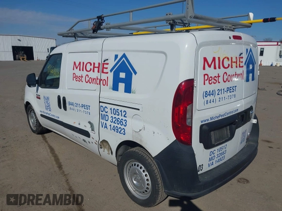 2019 Ram ProMaster City Cargo Tradesman with VIN ZFBHRFAB7K6N79180, listed as a IAAI auction lot 41661820 with 94,043 mi miles and . Bid and sale history available at DreamBid. Image 3.