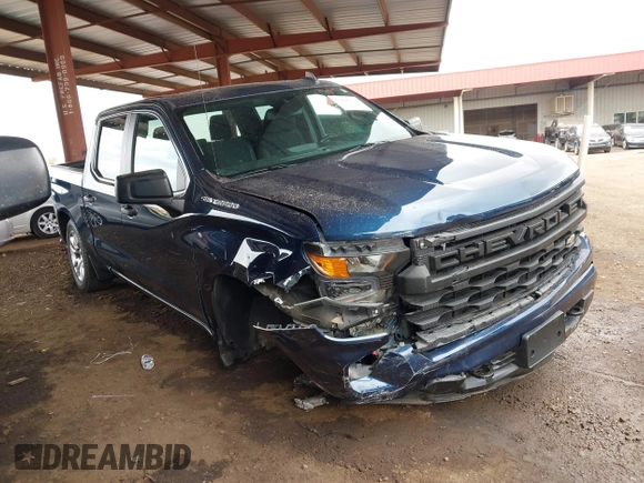 2022 Chevrolet Silverado 1500 Custom with VIN 3GCPDBEK2NG522754, listed as a IAAI auction lot 41446911 with 19,575 mi miles. Bid and sale history available at carsss.com. Image 1.