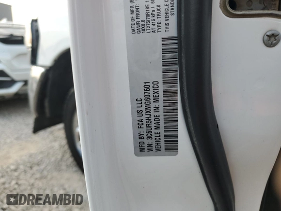 2021 Ram 2500 Tradesman with VIN 3C6UR5HJXMG607601, listed as a Copart auction lot 66101514 with 104,715 mi miles and Salvage Title. Bid and sale history available at carsss.com. Image 12.