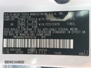2022 Toyota Corolla Cross XLE z VIN 7MUDAABG7NV029746, wystawiony jako Copart lot #57632995 z przebiegiem 26 262 mil mil oraz Szkoda całkowita • Salvage title. Historia ofert i sprzedaży dostępna na DreamBid. Obrazek 14.