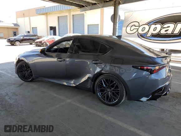 2025 Lexus IS 500 F Sport Performance with VIN JTHAP1D21S5007187, listed as a Copart auction lot 55784875 with 6,084 mi miles and Salvage title. Bid and sale history available at DreamBid. Image 2.