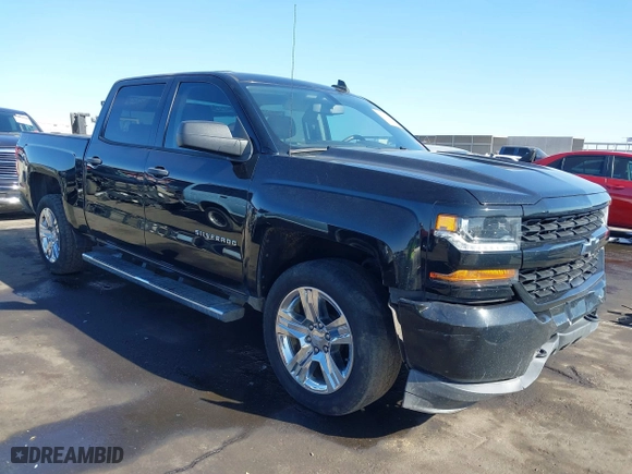 2018 Chevrolet Silverado 1500 Custom with VIN 3GCUKPEC9JG406203, listed as a IAAI auction lot 41313945 with 108,299 mi miles. Bid and sale history available at carsss.com. Image 1.
