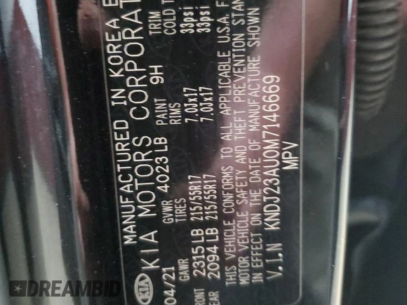 2021 Kia Soul S with VIN KNDJ23AU0M7146669, listed as a Copart auction lot 55244875 with 80,433 mi miles and Clean Title. Bid and sale history available at DreamBid. Image 12.