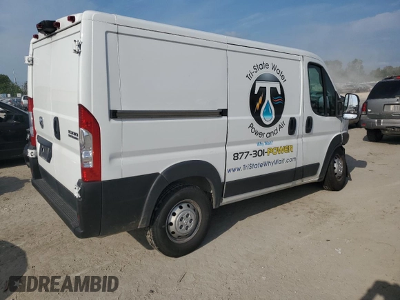 2023 Ram ProMaster Cargo with VIN 3C6LRVNG5PE500427, listed as a Copart auction lot 69669214 with Not Provided miles and Salvage Title. Bid and sale history available at DreamBid. Image 3.