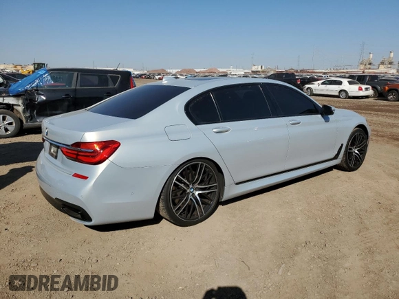 2017 BMW 7 Series 740i xDrive with VIN WBA7E4C55HGU99568, listed as a Copart auction lot 72978583 with 78,989 mi miles. Bid and sale history available at carsss.com. Image 3.