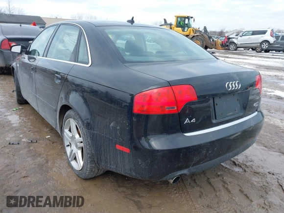 2007 Audi A4 2.0T with VIN WAUDF98E37A025495, listed as a IAAI auction lot 41636086 with 182,248 mi miles. Bid and sale history available at carsss.com. Image 3.