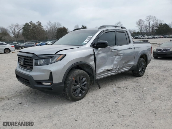 2021 Honda Ridgeline Sport with VIN 5FPYK3F19MB001080, listed as a Copart auction lot 49120615 with 33,098 mi miles and Salvage Title. Bid and sale history available at carsss.com. Image 1.