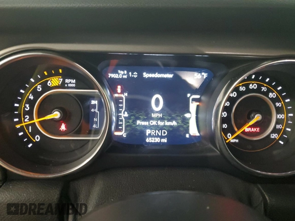 2021 Jeep Wrangler 80th Anniversary with VIN 1C4GJXAN9MW784552, listed as a Copart auction lot 43357205 with 65,230 mi miles and Salvage Title. Bid and sale history available at DreamBid. Image 9.