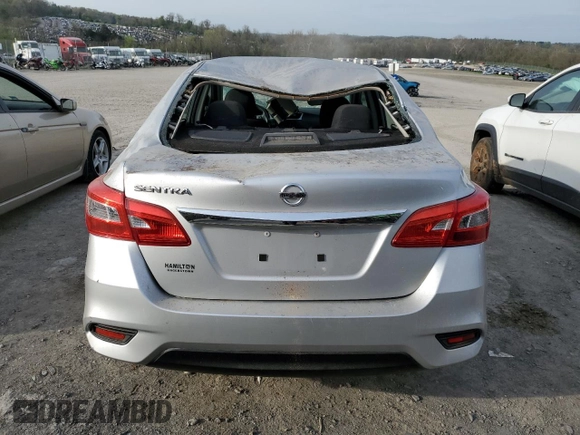 2017 Nissan Sentra S with VIN 3N1AB7AP6HY309527, listed as a Copart auction lot 54578715 with 52,341 mi miles and Salvage Title. Bid and sale history available at DreamBid. Image 6.