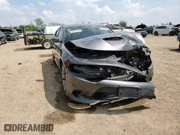 2021 Dodge Charger R/T with VIN 2C3CDXCT7MH613111, listed as a Copart auction lot 56367725 with 77,374 mi miles and Salvage title. Bid and sale history available at DreamBid. Image 14.