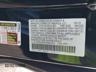 2023 Honda Odyssey EX-L with VIN 5FNRL6H61PB001874, listed as a IAAI auction lot 41405231 with 27,615 mi miles. Bid and sale history available at carsss.com. Image 9.