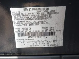 2013 Ford Taurus SHO с VIN 1FAHP2KT9DG144215, выставлен на аукционе IAAI как лот 42107386 с пробегом 199 934 миль миль и . История ставок и продаж доступна на DreamBid. Изображение 9.