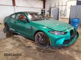 2024 BMW M4 Competition xDrive with VIN WBS43AZ01RCP96697, listed as a Copart auction lot 83862654 with 0 mi miles and Salvage Title. Bid and sale history available at carsss.com. Image 4.