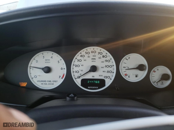 2000 Chrysler Sebring JXi with VIN 3C3EL55H8YT275899, listed as a Copart auction lot 42927915 with 244,760 mi miles and Salvage Title. Bid and sale history available at carsss.com. Image 9.