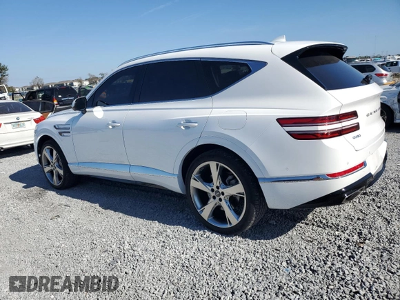 2021 Genesis GV80 with VIN KMUHCESC0MU054263, listed as a Copart auction lot 85953934 with 28,735 mi miles and Salvage Title. Bid and sale history available at DreamBid. Image 2.