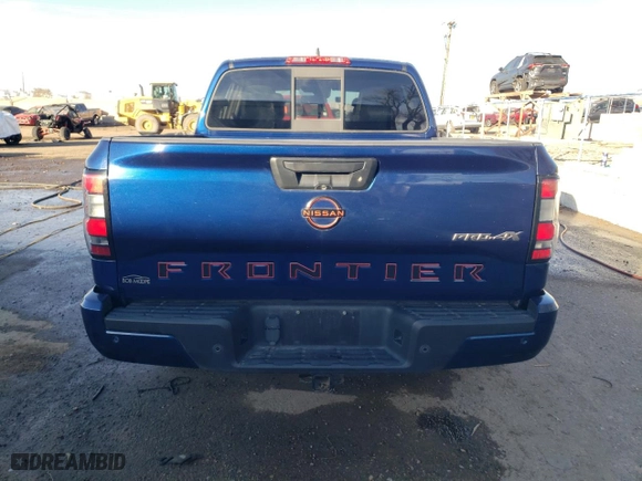 2022 Nissan Frontier PRO-4X with VIN 1N6ED1EK4NN618696, listed as a Copart auction lot 81848154 with 17,214 mi miles and Salvage Title. Bid and sale history available at carsss.com. Image 6.