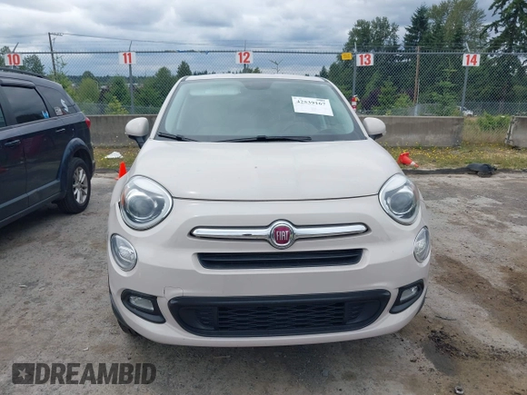 2016 FIAT 500X Lounge with VIN ZFBCFYDT0GP345757, listed as a IAAI auction lot 42539167 with 59,582 mi miles and . Bid and sale history available at DreamBid. Image 12.