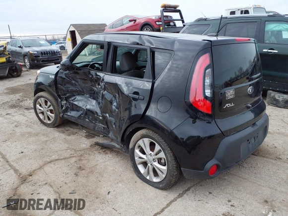 2015 Kia Soul + with VIN KNDJP3A58F7805840, listed as a IAAI auction lot 41533211 with 98,992 mi miles. Bid and sale history available at carsss.com. Image 3.