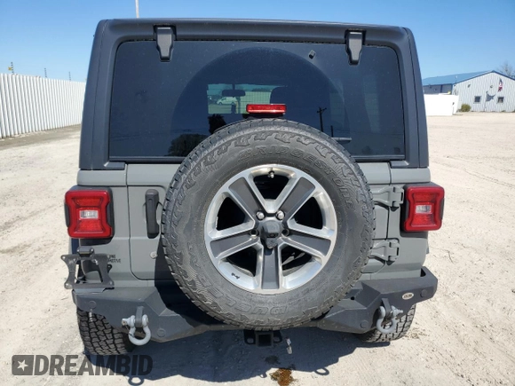 2019 Jeep Wrangler Unlimited Sahara with VIN 1C4HJXEG6KW531041, listed as a Copart auction lot 47387515 with 76,417 mi miles and Non Repairable. Bid and sale history available at carsss.com. Image 6.