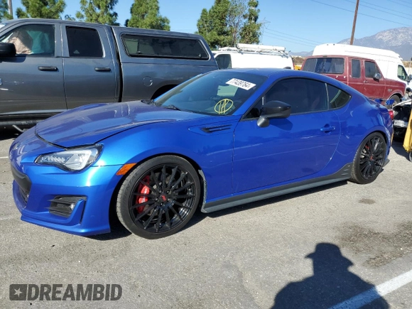 2018 Subaru BRZ tS with VIN JF1ZCAD12J9600805, listed as a Copart auction lot 77439764 with 82,360 mi miles and Salvage title. Bid and sale history available at DreamBid. Image 1.