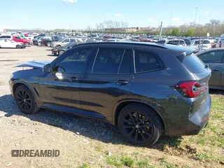 2022 BMW X3 sDrive30i with VIN 5UX43DP03N9L02180, listed as a IAAI auction lot 41879748 with 53,340 mi miles. Bid and sale history available at carsss.com. Image 14.