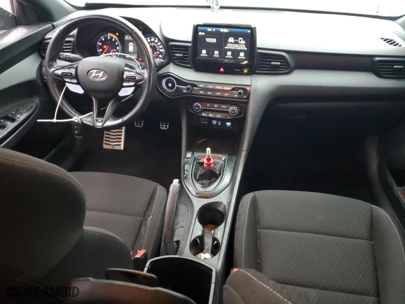 2019 Hyundai Veloster N with VIN KMHT36AH7KU002296, listed as a Copart auction lot 83427504 with 54,898 mi miles and Salvage Title. Bid and sale history available at carsss.com. Image 8.