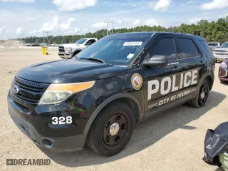 2014 Ford Utility Police Interceptor with VIN 1FM5K8AR5EGC25973, listed as a Copart auction lot 73301164 with 111,209 mi miles and Salvage Title. Bid and sale history available at carsss.com. Image 1.