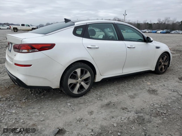 2019 Kia Optima LX with VIN 5XXGT4L35KG328227, listed as a Copart auction lot 46024995 with 107,135 mi miles and Salvage Title. Bid and sale history available at carsss.com. Image 3.