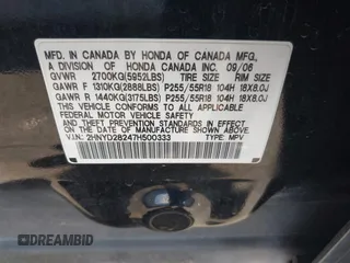 2007 Acura MDX with VIN 2HNYD28247H500333, listed as a IAAI auction lot 41891767 with 205,639 mi miles. Bid and sale history available at carsss.com. Image 9.
