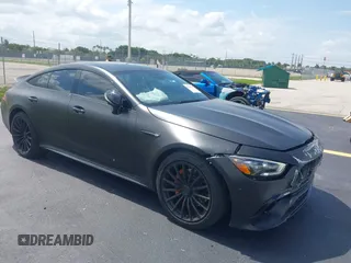2020 Mercedes-Benz AMG GT 53 with VIN WDD7X6BB4LA015388, listed as a IAAI auction lot 42366316 with 32,601 mi miles and . Bid and sale history available at DreamBid. Image 1.