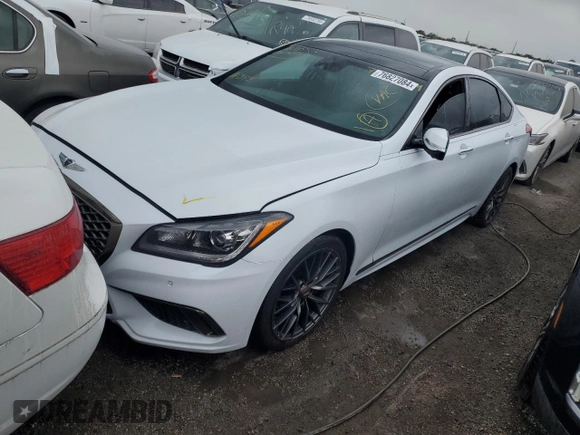 2019 Genesis G80 3.8L z VIN KMHGN4JEXKU289140, wystawiony jako Copart lot #76827084 z przebiegiem Nie podano mil oraz Nie do naprawy • Non repairable. Historia ofert i sprzedaży dostępna na DreamBid. Obrazek 1.