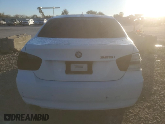 2006 BMW 3 Series 325i with VIN WBAVB13586KX43481, listed as a Copart auction lot 78620534 with 207,036 mi miles and Salvage title. Bid and sale history available at DreamBid. Image 6.