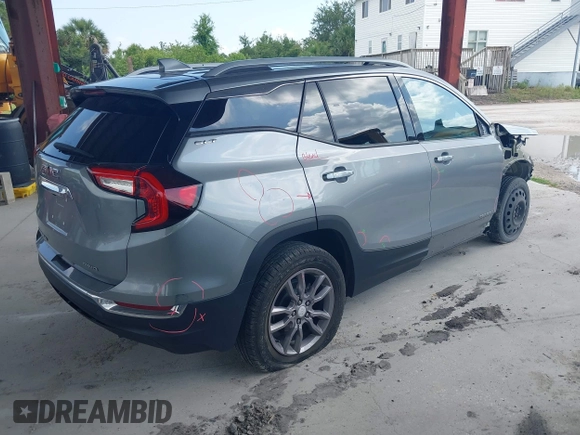 2023 GMC Terrain SLT z VIN 3GKALVEG9PL187402, wystawiony jako IAAI lot #42335091 z przebiegiem 59 032 mil mil oraz . Historia ofert i sprzedaży dostępna na DreamBid. Obrazek 4.