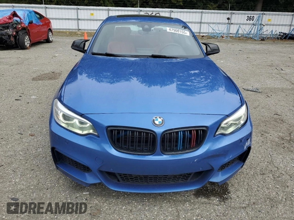 2016 BMW 2 Series M235i xDrive with VIN WBA1J9C59GV696705, listed as a Copart auction lot 47900155 with 80,216 mi miles and Salvage Title. Bid and sale history available at carsss.com. Image 5.