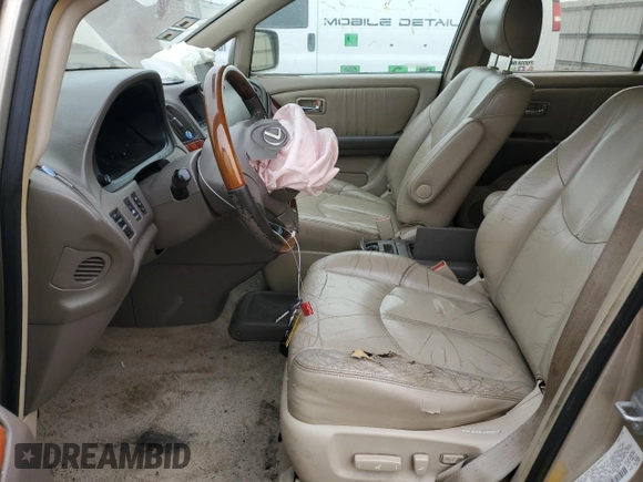 2003 Lexus RX 300 z VIN JTJHF10U030308457, wystawiony jako Copart lot #54902855 z przebiegiem 263 202 mil mil oraz Szkoda całkowita • Salvage title. Historia ofert i sprzedaży dostępna na DreamBid. Obrazek 7.