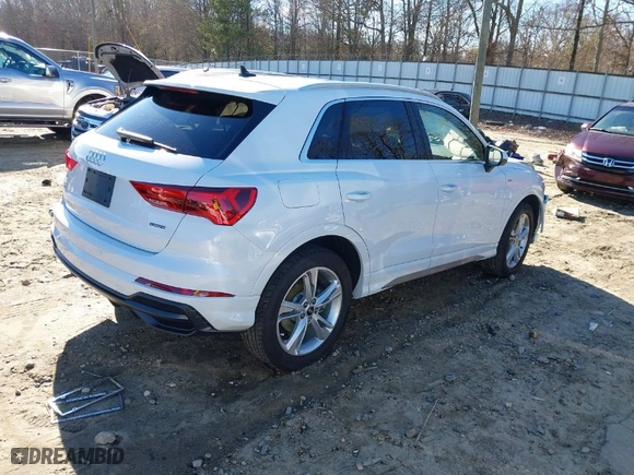 2022 Audi Q3 S line Premium Plus with VIN WA1EECF39N1068416, listed as a IAAI auction lot 41328206 with 11,016 mi miles. Bid and sale history available at carsss.com. Image 4.