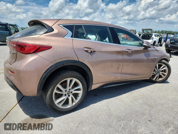 2018 Infiniti QX30 Premium with VIN SJKCH5CP9JA053929, listed as a Copart auction lot 64396905 with Not provided miles and Salvage title. Bid and sale history available at DreamBid. Image 3.