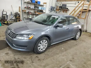 2013 Volkswagen Passat S w/Appearance with VIN 1VWAP7A3XDC062637, listed as a Copart auction lot 43590205 with 277,596 mi miles and Salvage Title. Bid and sale history available at carsss.com. Image 1.