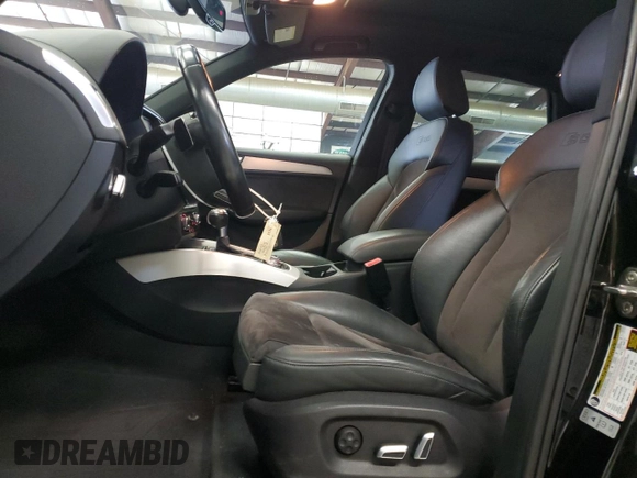 2017 Audi SQ5 Premium Plus with VIN WA1CCAFP9HA039653, listed as a Copart auction lot 62932125 with 54,834 mi miles and Salvage title. Bid and sale history available at DreamBid. Image 7.