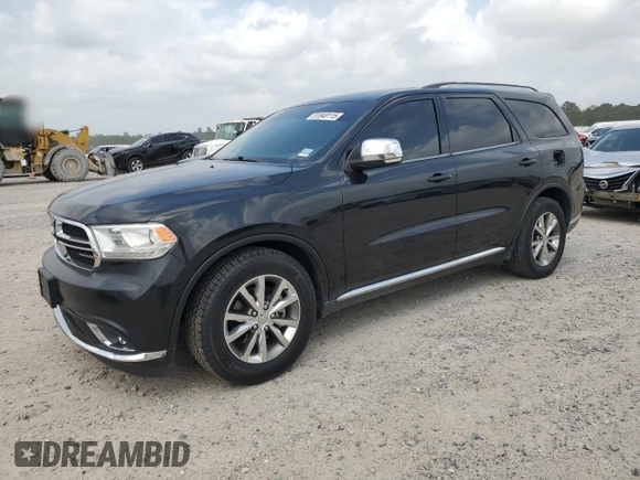 2015 Dodge Durango Limited with VIN 1C4RDHDG9FC809716, listed as a Copart auction lot 51848115 with 135,282 mi miles and Salvage Title. Bid and sale history available at carsss.com. Image 1.