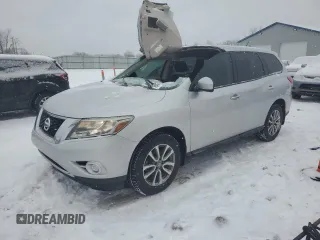 2013 Nissan Pathfinder S with VIN 5N1AR2MM3DC683721, listed as a Copart auction lot 46136365 with 192,177 mi miles and Salvage Title. Bid and sale history available at carsss.com. Image 1.