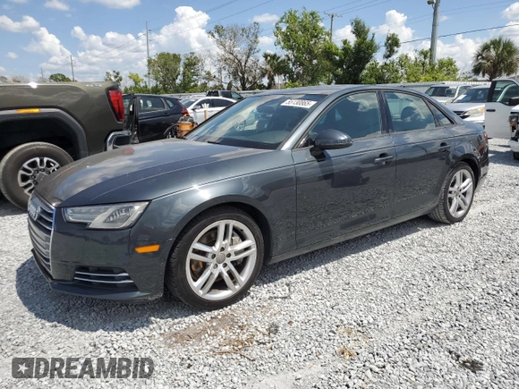 2017 Audi A4 Premium with VIN WAUGNAF40HN019644, listed as a Copart auction lot 55130865 with 84,117 mi miles and Clean Title. Bid and sale history available at carsss.com. Image 1.